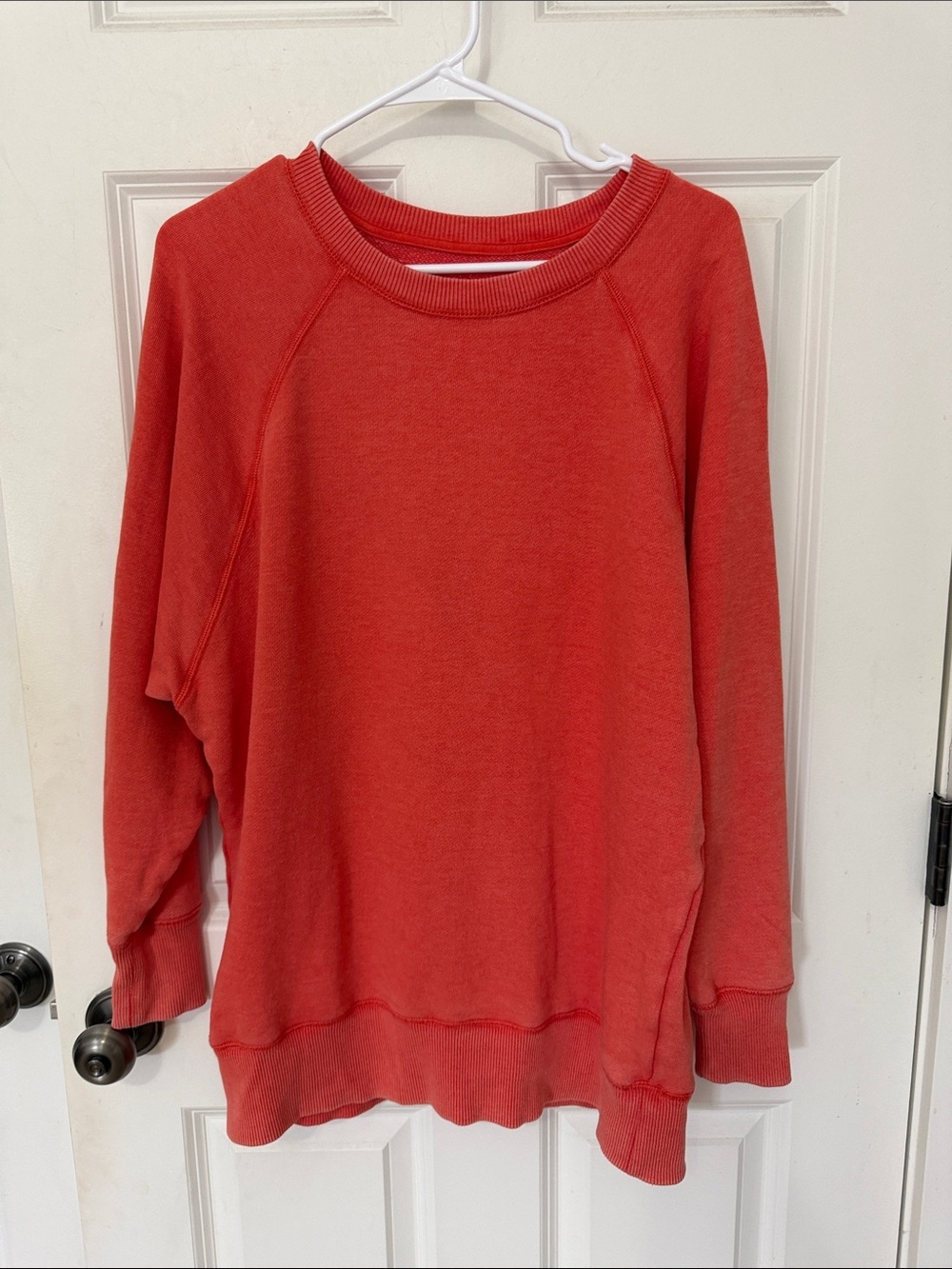 aerie oversized, orange crewneck sweatshirt size small
